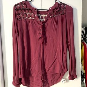 Maroon Dress Shirt